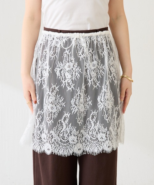 COLLAGE GALLARDAGALANTE（コラージュガリャルダガランテ）の「レースレイヤードミニ（スカート・レディース・ブラック/ホワイト・FREE）」の18枚目の写真