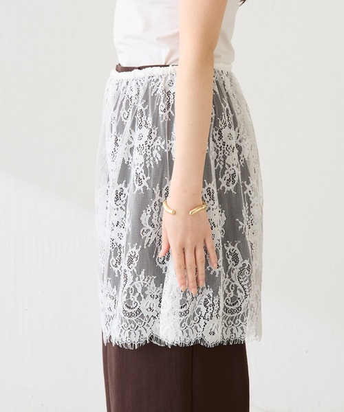 COLLAGE GALLARDAGALANTE（コラージュガリャルダガランテ）の「レースレイヤードミニ（スカート・レディース・ブラック/ホワイト・FREE）」の19枚目の写真