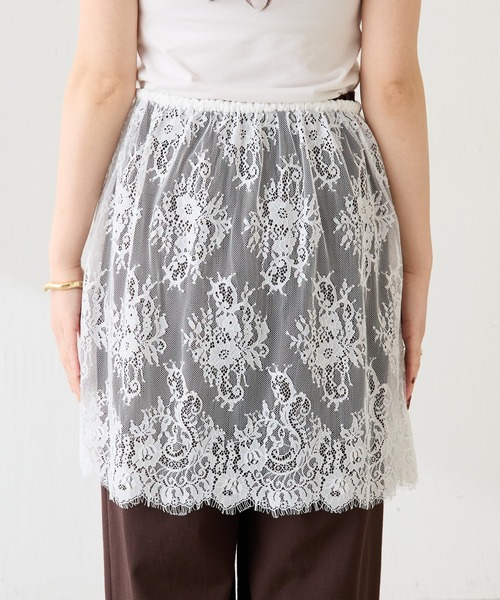 COLLAGE GALLARDAGALANTE（コラージュガリャルダガランテ）の「レースレイヤードミニ（スカート・レディース・ブラック/ホワイト・FREE）」の20枚目の写真