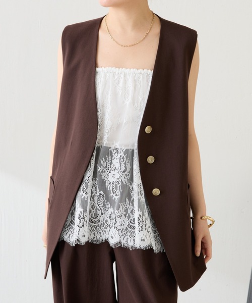 COLLAGE GALLARDAGALANTE（コラージュガリャルダガランテ）の「レースレイヤードミニ（スカート・レディース・ブラック/ホワイト・FREE）」の3枚目の写真