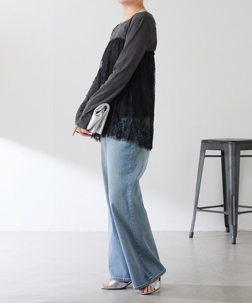 COLLAGE GALLARDAGALANTE（コラージュガリャルダガランテ）の「レースレイヤードミニ（スカート・レディース・ブラック/ホワイト・FREE）」の11枚目の写真