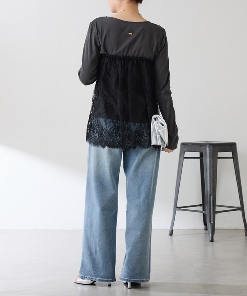 COLLAGE GALLARDAGALANTE（コラージュガリャルダガランテ）の「レースレイヤードミニ（スカート・レディース・ブラック/ホワイト・FREE）」の12枚目の写真