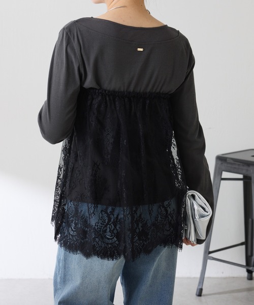 COLLAGE GALLARDAGALANTE（コラージュガリャルダガランテ）の「レースレイヤードミニ（スカート・レディース・ブラック/ホワイト・FREE）」の9枚目の写真