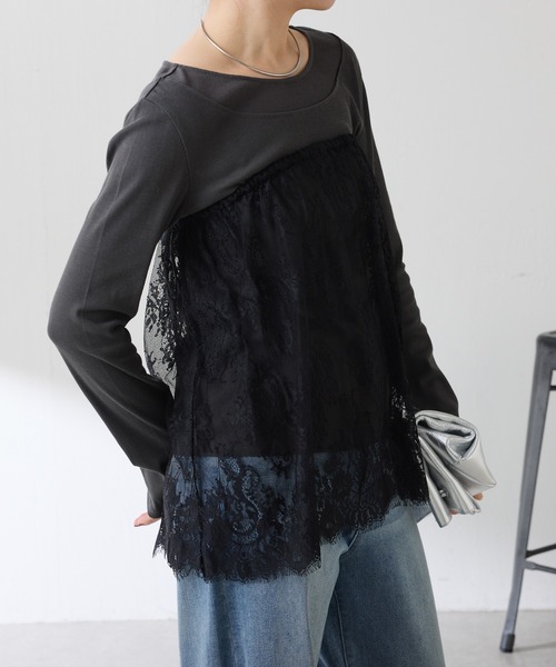 COLLAGE GALLARDAGALANTE（コラージュガリャルダガランテ）の「レースレイヤードミニ（スカート・レディース・ブラック/ホワイト・FREE）」の10枚目の写真