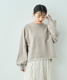 ラメスウェット カットオフプルオーバー【586126】