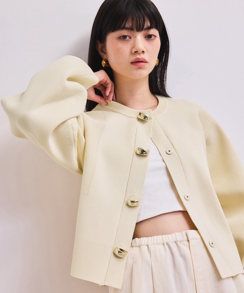 WEB限定】・【サステナブル】セレクトネックカーディガン