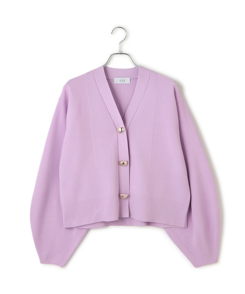 ADAM ET ROPE'（アダムエロペ）の「【WEB限定】・【サステナブル】セレクトネックカーディガン（カーディガン/ボレロ・レディース・オフホワイト/チャコールグレー/ブルー系その他2/ラベンダー/ネイビー/キナリ・FREE）」の8枚目の写真