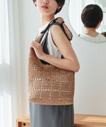 T・S・L | リボン付きショルダーバッグ(かごバッグ)