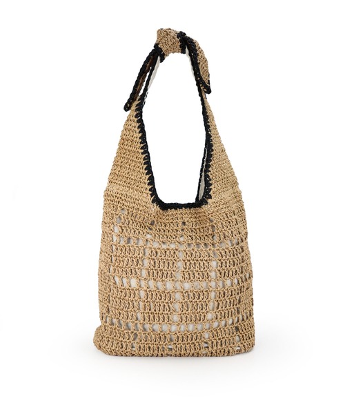 T・S・L（ティーエスエル）の「リボン付きショルダーバッグ（かごバッグ・レディース・ベージュ/ナチュラル・FREE）」の6枚目の写真