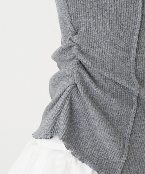 RAY CASSIN（レイカズン）の「釦開き袖フレアクロス紐ロンT（カーディガン/ボレロ・レディース・ベージュ/アイボリー/ブラウン系その他2/チャコールグレー・FREE）」の17枚目の写真