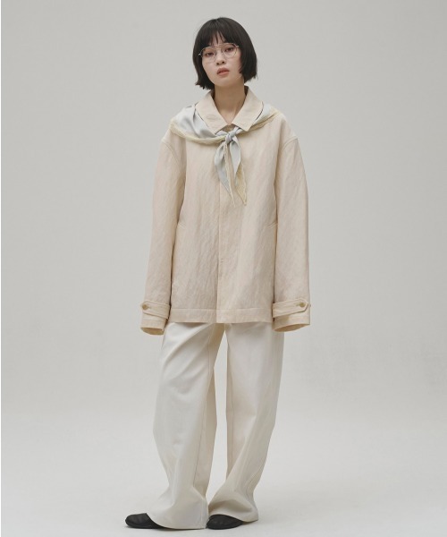 TODAYFUL(トゥデイフル)の「Soutiencollar Washed Jacket(テーラードジャケット・レディース・ブラック/アイボリー・38inch/36inch)」の12枚目の写真