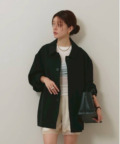 TODAYFUL(トゥデイフル)の「Soutiencollar Washed Jacket(テーラードジャケット・レディース・ブラック/アイボリー・38inch/36inch)」の3枚目の写真