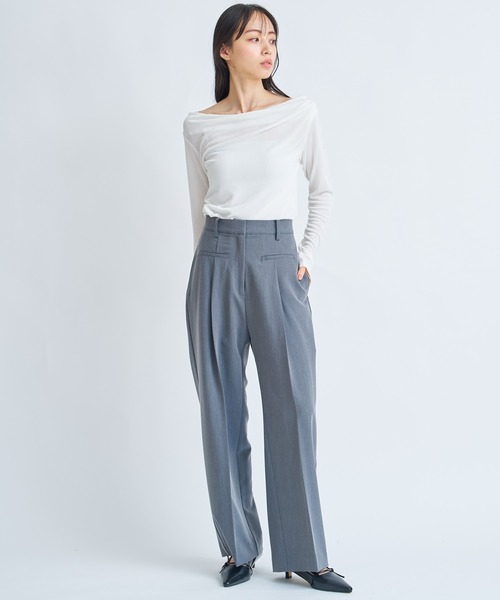 NOELA（ノエラ）の「シアードレープカットソー（Tシャツ/カットソー・レディース・ブラック/オフホワイト/イエロー・フリー）」の18枚目の写真