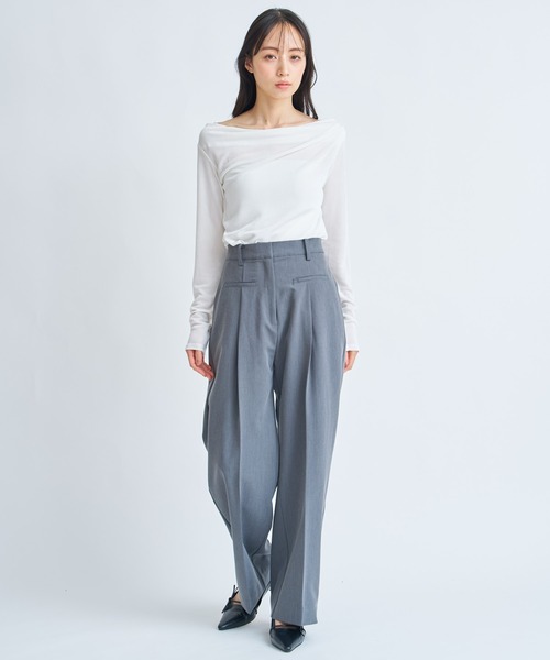 NOELA（ノエラ）の「シアードレープカットソー（Tシャツ/カットソー・レディース・ブラック/オフホワイト/イエロー・フリー）」の17枚目の写真