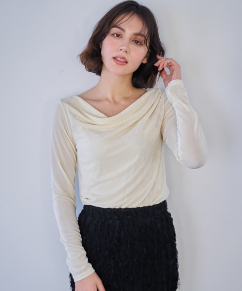 NOELA（ノエラ）の「シアードレープカットソー（Tシャツ/カットソー・レディース・ブラック/オフホワイト/イエロー・フリー）」の15枚目の写真