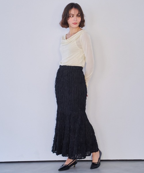 NOELA（ノエラ）の「シアードレープカットソー（Tシャツ/カットソー・レディース・ブラック/オフホワイト/イエロー・フリー）」の11枚目の写真