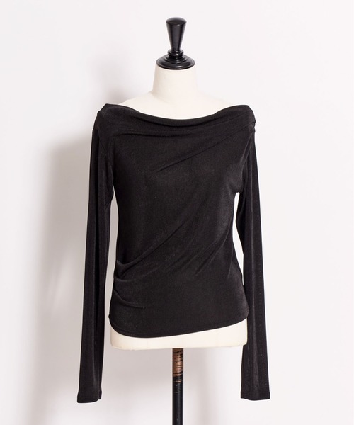 NOELA（ノエラ）の「シアードレープカットソー（Tシャツ/カットソー・レディース・ブラック/オフホワイト/イエロー・フリー）」の8枚目の写真