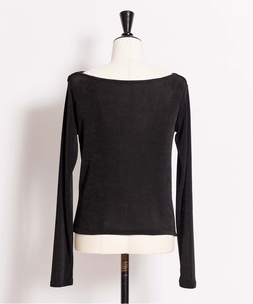 NOELA（ノエラ）の「シアードレープカットソー（Tシャツ/カットソー・レディース・ブラック/オフホワイト/イエロー・フリー）」の6枚目の写真