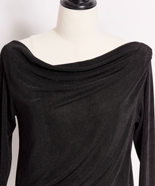 NOELA（ノエラ）の「シアードレープカットソー（Tシャツ/カットソー・レディース・ブラック/オフホワイト/イエロー・フリー）」の5枚目の写真