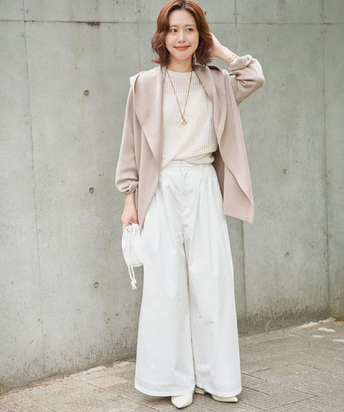 SLOBE IENA(スローブイエナ)の「タックワイドパンツ(その他パンツ・レディース・ホワイト/ブラウン・36/38)」の16枚目の写真