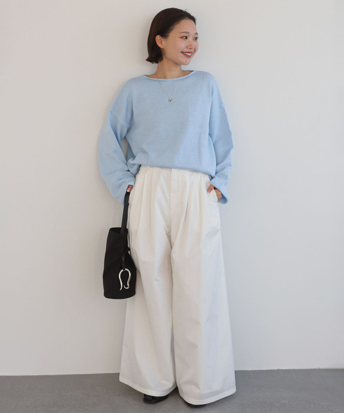 SLOBE IENA(スローブイエナ)の「タックワイドパンツ(その他パンツ・レディース・ホワイト/ブラウン・36/38)」の17枚目の写真