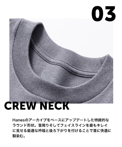 HANES(ヘインズ)の「【Hanes/ヘインズ】メンズ 大きいサイズ MOKU クルーネックTシャツ(Tシャツ/カットソー・メンズ・ヘザーグレー・XXL)」の19枚目の写真