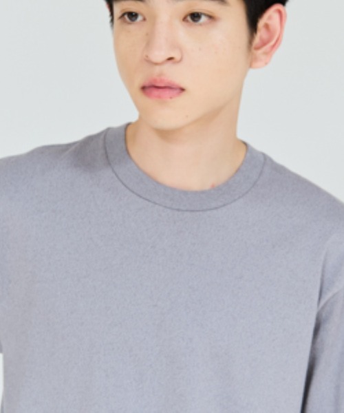 HANES(ヘインズ)の「【Hanes/ヘインズ】メンズ 大きいサイズ MOKU クルーネックTシャツ(Tシャツ/カットソー・メンズ・ヘザーグレー・XXL)」の9枚目の写真