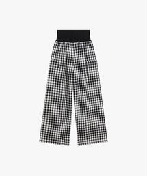 agnes b.（アニエスベー）の「ギンガムチェック コットン ワイドパンツ ”Matis”（その他パンツ）」