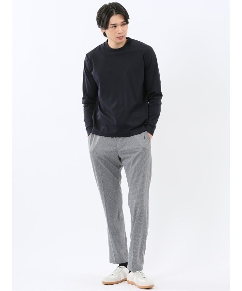 TAKA-Q(タカキュー)の「ストレッチ 抗菌防臭 UV 綿100% コットン シルケットスムス 無地 スロープネック 長袖 Tシャツ ドレスT メンズ(Tシャツ/カットソー・メンズ・ネイビー/ブラック/ライトグレー/ホワイト・X-LARGE/LARGE/MEDIUM/S)」の20枚目の写真