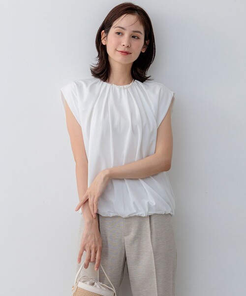 組曲(クミキョク)の「サマージャージーバルーンシルエット カットソー(Tシャツ/カットソー・レディース・グレー系・2)」の8枚目の写真