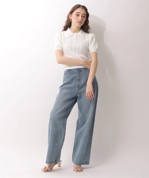 Rirandture（リランドチュール）の「フリルカラーアイレットニット（ニット/セーター・レディース・ブラック/ホワイト・2）」の19枚目の写真