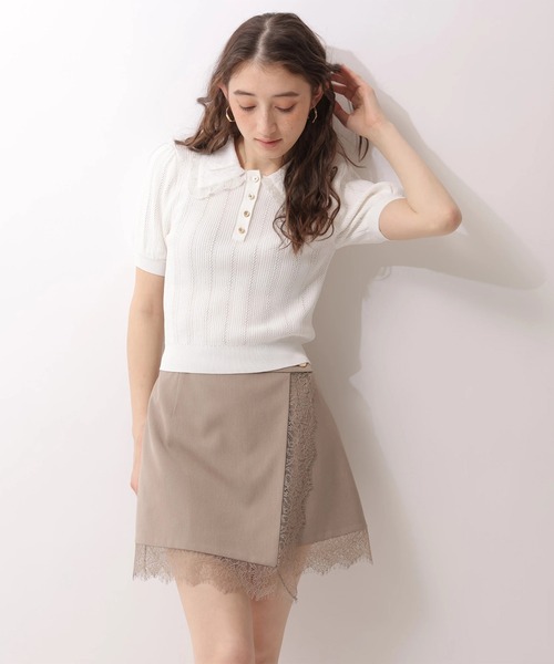 Rirandture（リランドチュール）の「フリルカラーアイレットニット（ニット/セーター・レディース・ブラック/ホワイト・2）」の21枚目の写真