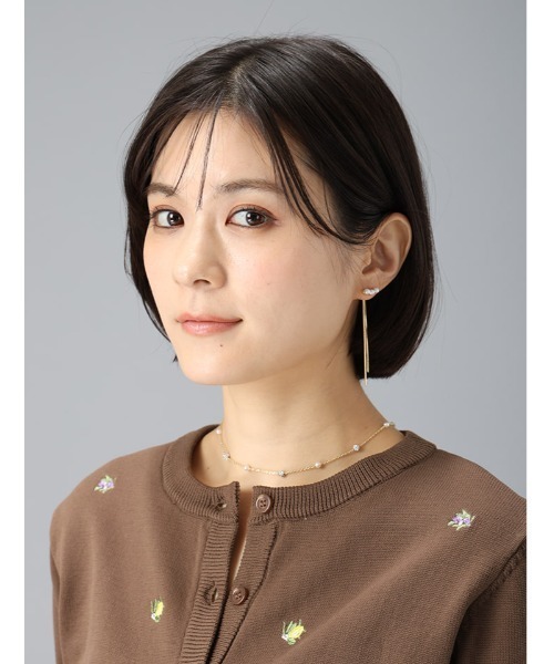 Edit Sheen(エディットシーン)の「ミニパールバックシャンピアス(ピアス(両耳用)・レディース・ゴールド・FREE)」の2枚目の写真