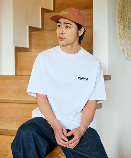 FREAK'S STORE(フリークスストア)の「限定展開 KAVU×FREAK'S STORE カブー 別注 ビッグシルエット バックプリント Tシャツ DOG(Tシャツ/カットソー・メンズ・ホワイト/ピンク/スミクロ/グレイッシュベージュ・LARGE/MEDIUM/SMALL)」の11枚目の写真