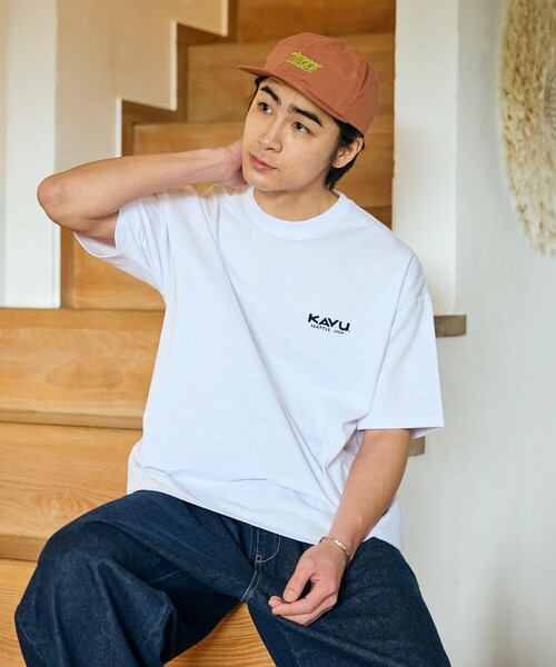 FREAK'S STORE(フリークスストア)の「限定展開 KAVU×FREAK'S STORE カブー 別注 ビッグシルエット バックプリント Tシャツ DOG(Tシャツ/カットソー・メンズ・ホワイト/ピンク/スミクロ/グレイッシュベージュ・LARGE/MEDIUM/SMALL)」の12枚目の写真