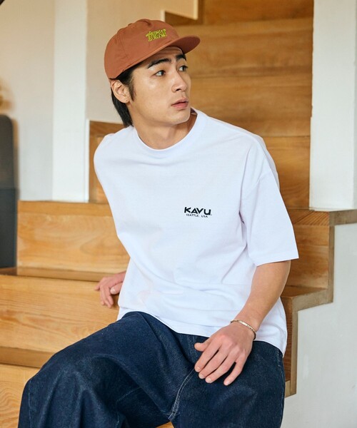 FREAK'S STORE(フリークスストア)の「限定展開 KAVU×FREAK'S STORE カブー 別注 ビッグシルエット バックプリント Tシャツ DOG(Tシャツ/カットソー・メンズ・ホワイト/ピンク/スミクロ/グレイッシュベージュ・LARGE/MEDIUM/SMALL)」の14枚目の写真