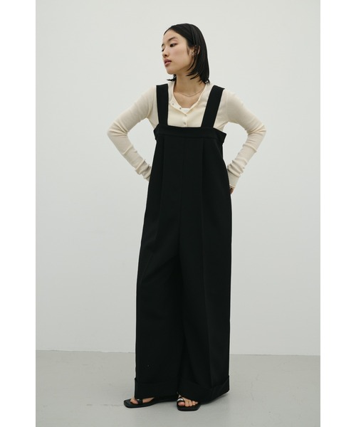 STYLEMIXER（スタイルミキサー）の「【ZOZO限定】ワイドストラップオールインワン（つなぎ/オールインワン・レディース・グレー/ブラック・SMALL/MEDIUM）」の4枚目の写真