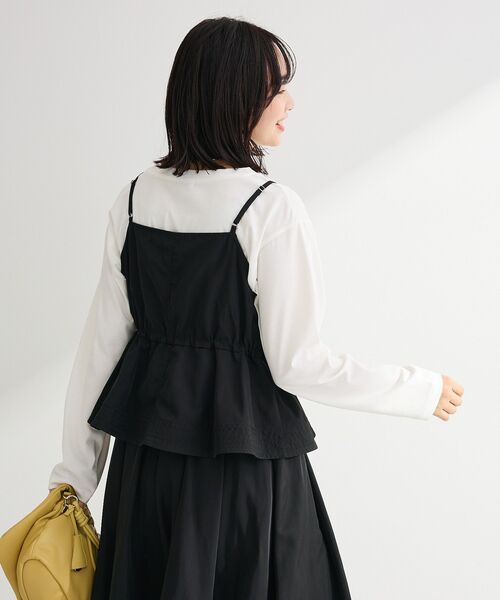 Green　Parks（グリーンパークス）の「SET2点 キャミビスチェ＋スカート（ワンピース・レディース・ブラック/カーキ・FREE）」の10枚目の写真