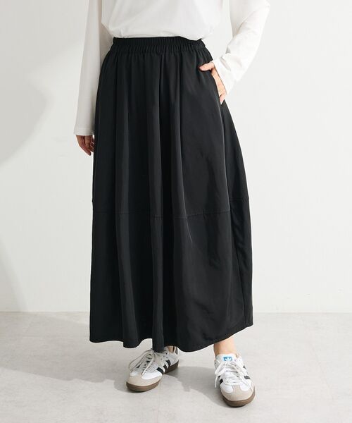 Green　Parks（グリーンパークス）の「SET2点 キャミビスチェ＋スカート（ワンピース・レディース・ブラック/カーキ・FREE）」の14枚目の写真