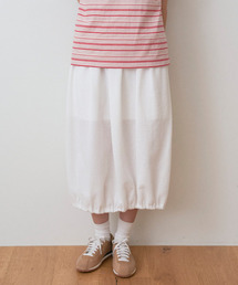 SAYUU（サユ）の「シアサーカー バルーン ロングスカート ホワイト（スカート）」