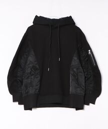 MMMM（エムエムエムエム）の「【SR】【MMMM】TC裏毛×ナイロンツイル　MA-1パーカー（MA-1）」