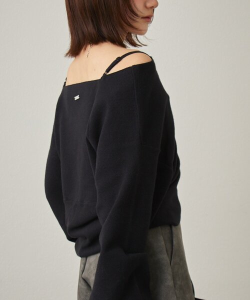 mline（エムライン）の「[mline]ショルダースウェット ライクニット（ニット/セーター・レディース・アイボリー/ブラック/グレー・FREE）」の13枚目の写真
