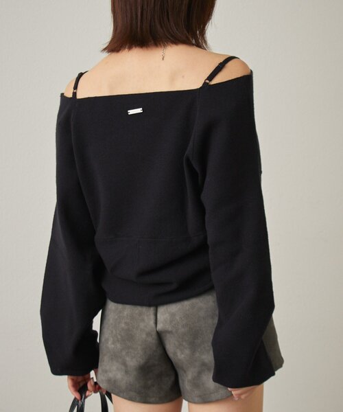 mline（エムライン）の「[mline]ショルダースウェット ライクニット（ニット/セーター・レディース・アイボリー/ブラック/グレー・FREE）」の14枚目の写真