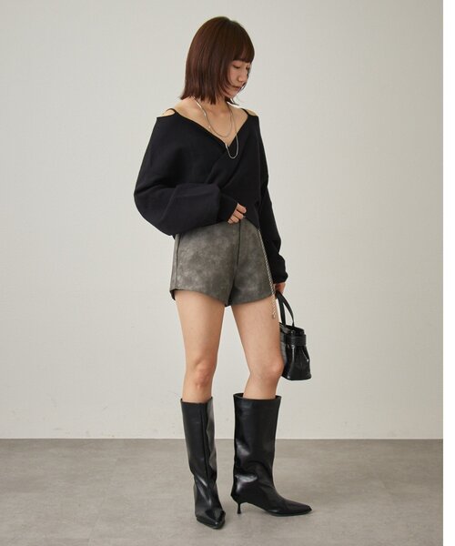 mline（エムライン）の「[mline]ショルダースウェット ライクニット（ニット/セーター・レディース・アイボリー/ブラック/グレー・FREE）」の16枚目の写真
