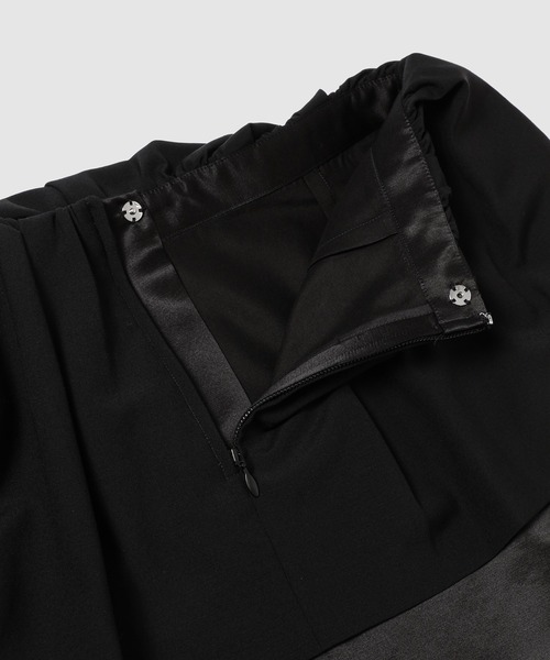 GURTWEIN( ガーウィン)の「Ballet-waist two layer wool, silk and chiffon maxi skirt(スカート・レディース・ブラック・M/S)」の4枚目の写真