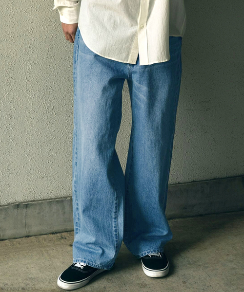 WISM(ウィズム)の「NAMELESSNESS / ネームレスネス DENIM PANT(その他パンツ・メンズ・ブルー系その他/ネイビー・3/2)」の2枚目の写真