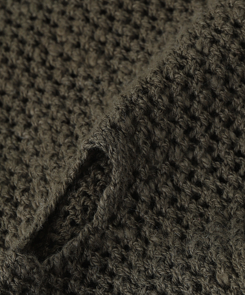 PHINGERIN(フィンガリン)の「PHINGERIN / フィンガリン HOLE KNIT SKIPPER(ニット/セーター・メンズ・ピンク/ブラック/カーキ・MEDIUM)」の7枚目の写真