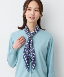 A/C DESIGN BY ALPHA CUBIC（エーシーデザインバイアルファキュービック）の「【アルコラージュ】リング付きフラワープリントスカーフ（バンダナ/スカーフ）」