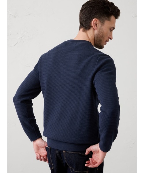 BANANA REPUBLIC FACTORY STORE(バナナリパブリック ファクトリーストア)の「BANANA REPUBLIC FACTORY STORE テクスチャー クルーネック セーター(ニット/セーター・メンズ・ネイビー/ブルー/ホワイト・XL/L/M/S)」の6枚目の写真