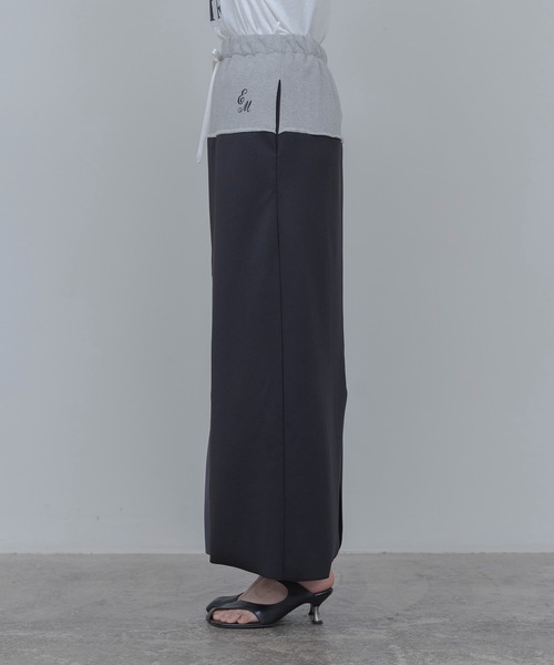 Eimee Law（エイミーロウ）の「ボンディングロングスカート（スカート・レディース・ブラック/アイボリー/ライトグレー・FREE）」の20枚目の写真